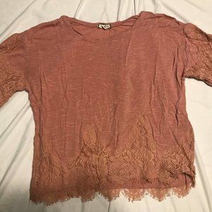 Brand: eyeshadow. Pink low crop top